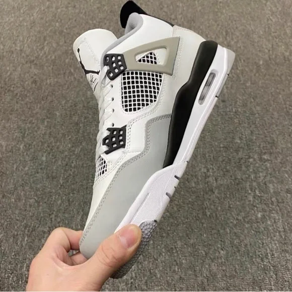 Nike Air Jordan 4 Retro GS Military Black Men's Shoes.